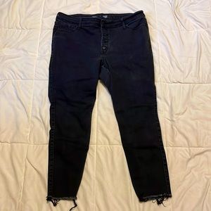 Old navy button fly cropped black jeans